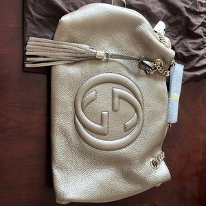 New gold color Gucci handbag